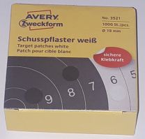 Schusspflaster 19 mm weiß Zweckform 1000 Stück