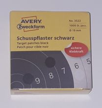 Schusspflaster schwarz 19 mm Zweckform 1000 Stück selbstklebend