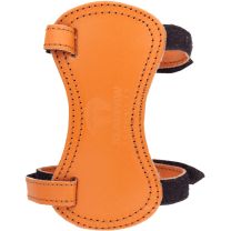 Armschutz Glattleder BEARPAW HONIGBRAUN 16 cm für Kinder mit Klettverschluss