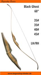 Recurve Bogen EBURON Black Ghost Jagdrecurve