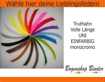 Feder Naturfedern UNI RW volle Länge EINFARBIG