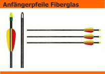 Fiberglaspfeile mit Plasticvanes BLACK für Kinder und Jugendliche