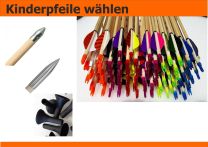 Holzpfeile Anfängerpfeile, schöne Pfeile für Kinder mit verschiedenen Spitzen 5/16