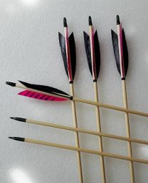 Profipfeil Bergfichte Custom Pfeil INDIAN STYLE Holzpfeile mit Naturfedern