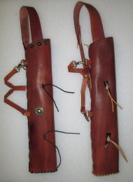 Köcher BowBi Seitenköcher und Rückenköcher als Kombiköcher aus Leder div. Ausführungen
