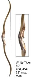 Recurve Bogen einteilig One Piece WHITE TIGER